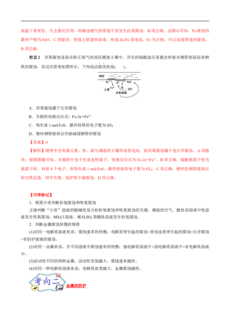 考点20金属的腐蚀与防护（解析版）_05高考化学_通用版（老高考）复习资料_2023年复习资料_一轮复习_备战2023年高考化学一轮复习考点帮（全国通用）