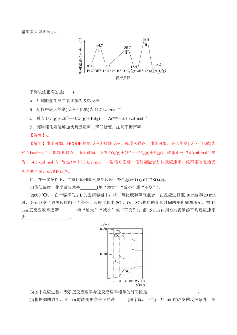第18讲化学反应速率（练）-2023年高考化学一轮复习讲练测（新教材新高考）（解析版）_05高考化学_新高考复习资料_2023年新高考资料_一轮复习