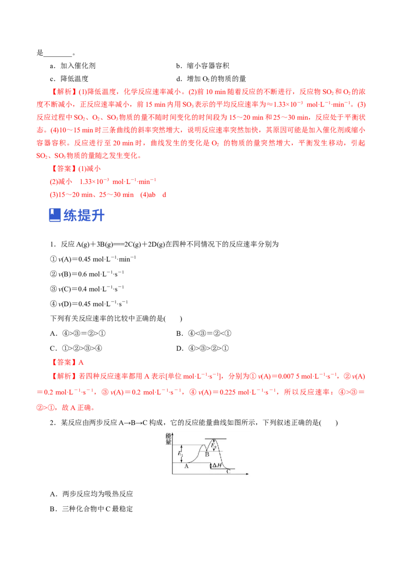第18讲化学反应速率（练）-2023年高考化学一轮复习讲练测（新教材新高考）（解析版）_05高考化学_新高考复习资料_2023年新高考资料_一轮复习