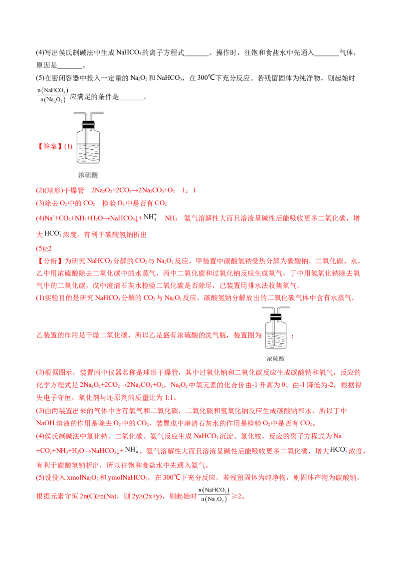 第08讲钠及其重要化合物（练习）（解析版）_05高考化学_2024年新高考资料_1.2024一轮复习_2024年高考化学一轮复习讲练测（新教材新高考）