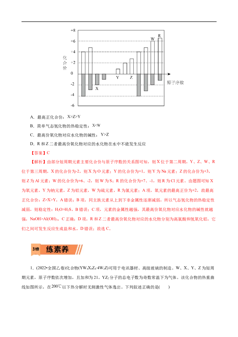 第10练元素周期律-2023年高考化学一轮复习小题多维练（解析版）_05高考化学_通用版（老高考）复习资料_2023年复习资料_一轮复习_2023年高考化学一轮复习小题多维练（全国通用）