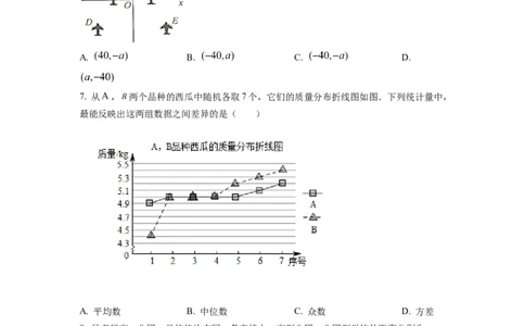 精品解析：2022年浙江省台州市中考数学真题（原卷版）_初中数学_九年级数学下册（人教版）_全国各地数学中考真题_2022年全国中考数学真题145份