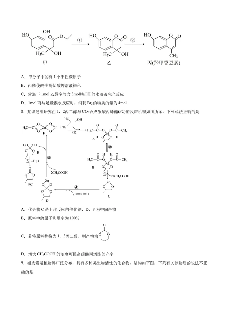 第33讲烃的衍生物（练）-2024年高考化学大一轮复习精讲精练+专题讲座（原卷版）_05高考化学_2024年新高考资料_1.2024一轮复习_2024年高考化学大一轮复习精讲精练+专题讲座