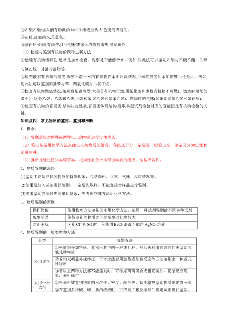 第28讲物质的分离、提纯和检验（讲）-2023年高考化学一轮复习讲练测（全国通用）（原卷版）_05高考化学_通用版（老高考）复习资料_2023年复习资料_一轮复习