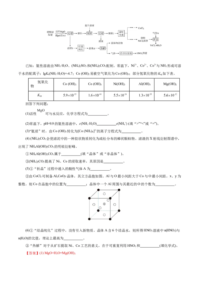 第05讲工业流程题解题策略(讲义)(解析版)_05高考化学_2025年新高考资料_一轮复习_2025年高考化学一轮复习讲练测（新教材新高考）_第八章水溶液中的离子反应与平衡