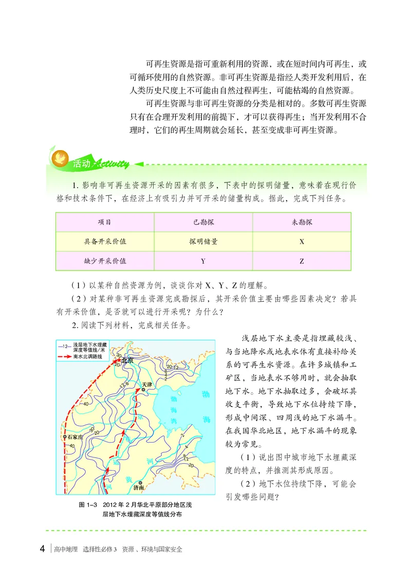 普通高中教科书&middot;地理选择性必修3资源、环境与国家安全(1)_高中全套电子教材及答案。_01高中电子教材全套_地理_湘教版_高中年级_选择性必修3资源、环境与国家安全
