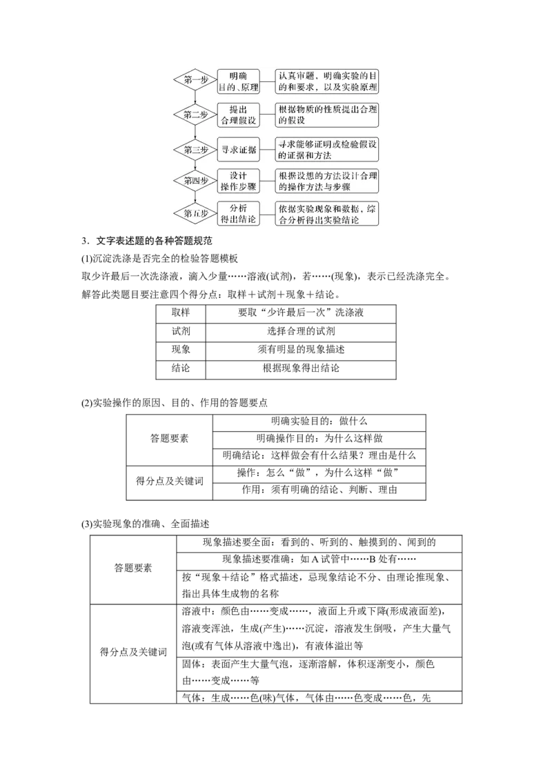 第11章第71讲　以性质为主的探究类综合实验_05高考化学_2024年新高考资料_1.2024一轮复习_2024年高考化学一轮复习讲义（新人教新高考版）_学生版在此文件夹_大一轮复习讲义