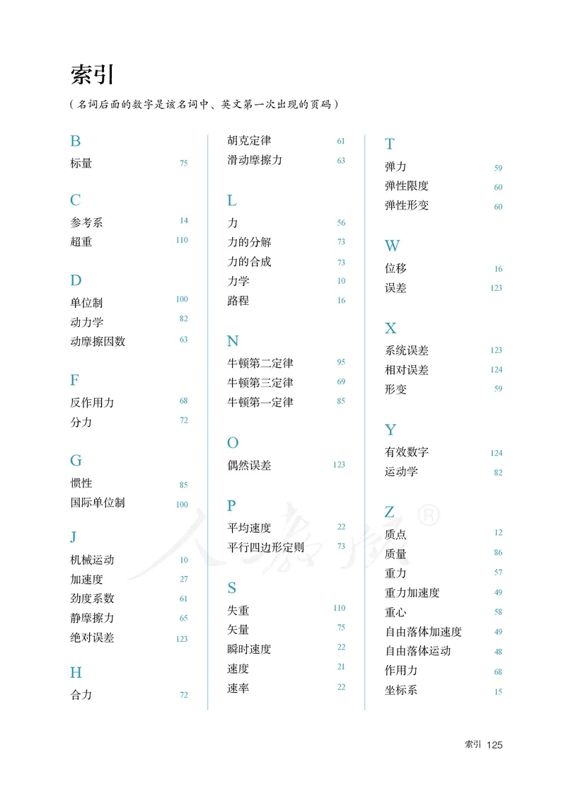 普通高中教科书&middot;物理必修第一册(1)_高中全套电子教材及答案。_01高中电子教材全套_物理_人教版_高中年级_必修第一册
