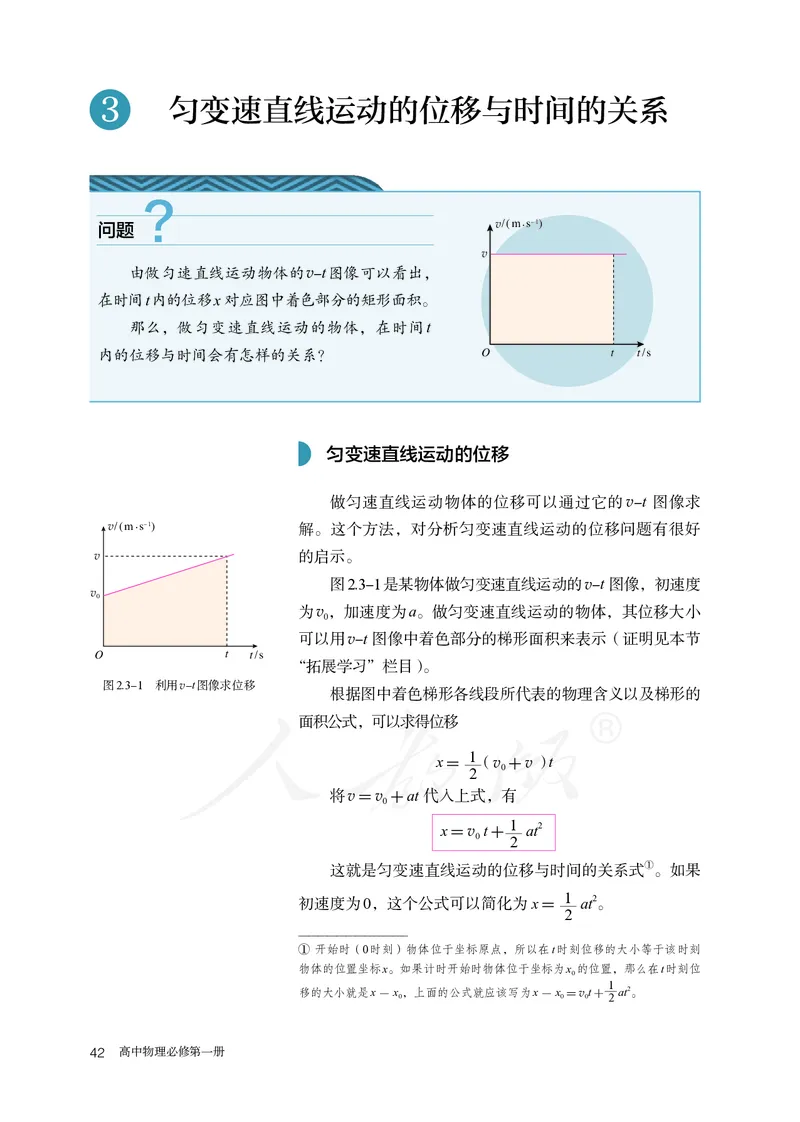 普通高中教科书&middot;物理必修第一册(1)_高中全套电子教材及答案。_01高中电子教材全套_物理_人教版_高中年级_必修第一册