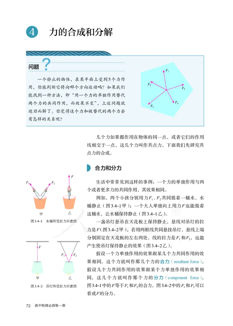 普通高中教科书&middot;物理必修第一册(1)_高中全套电子教材及答案。_01高中电子教材全套_物理_人教版_高中年级_必修第一册