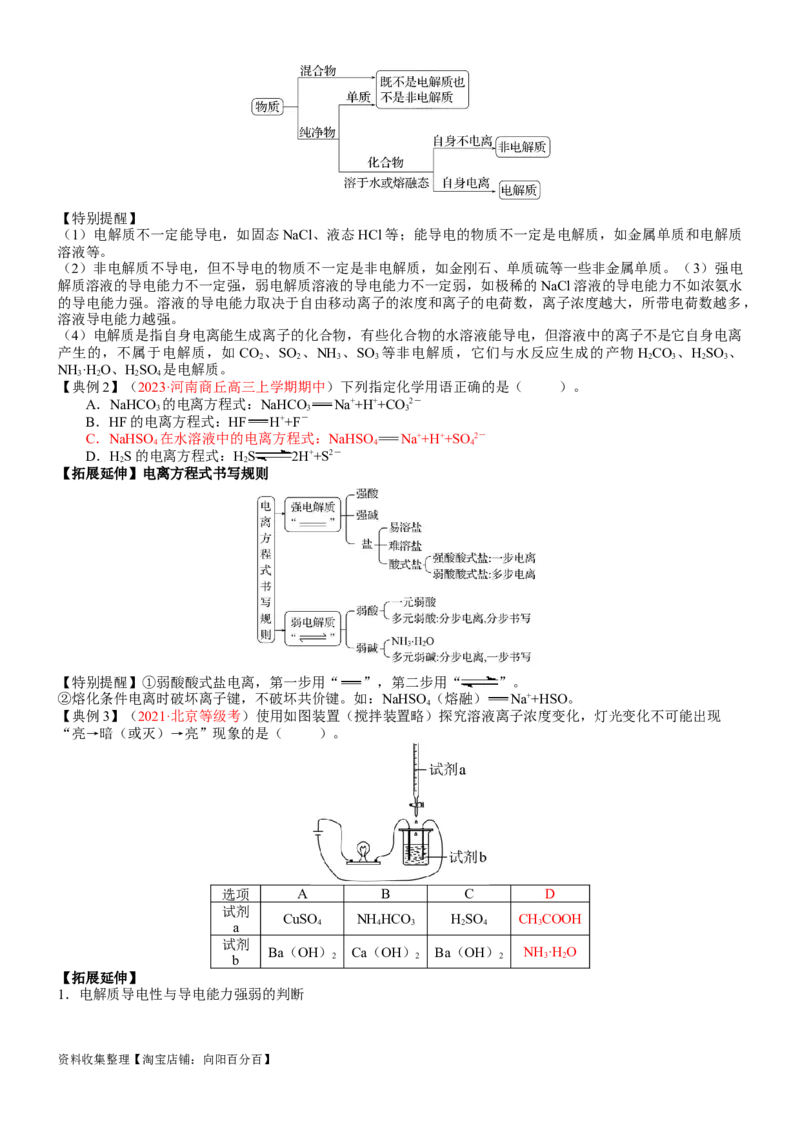 考点02离子反应离子方程式（核心考点精讲精练）-备战2024年高考化学一轮复习考点帮（新高考专用）（学生版）_05高考化学_新高考复习资料_2024年新高考资料_一轮复习资料