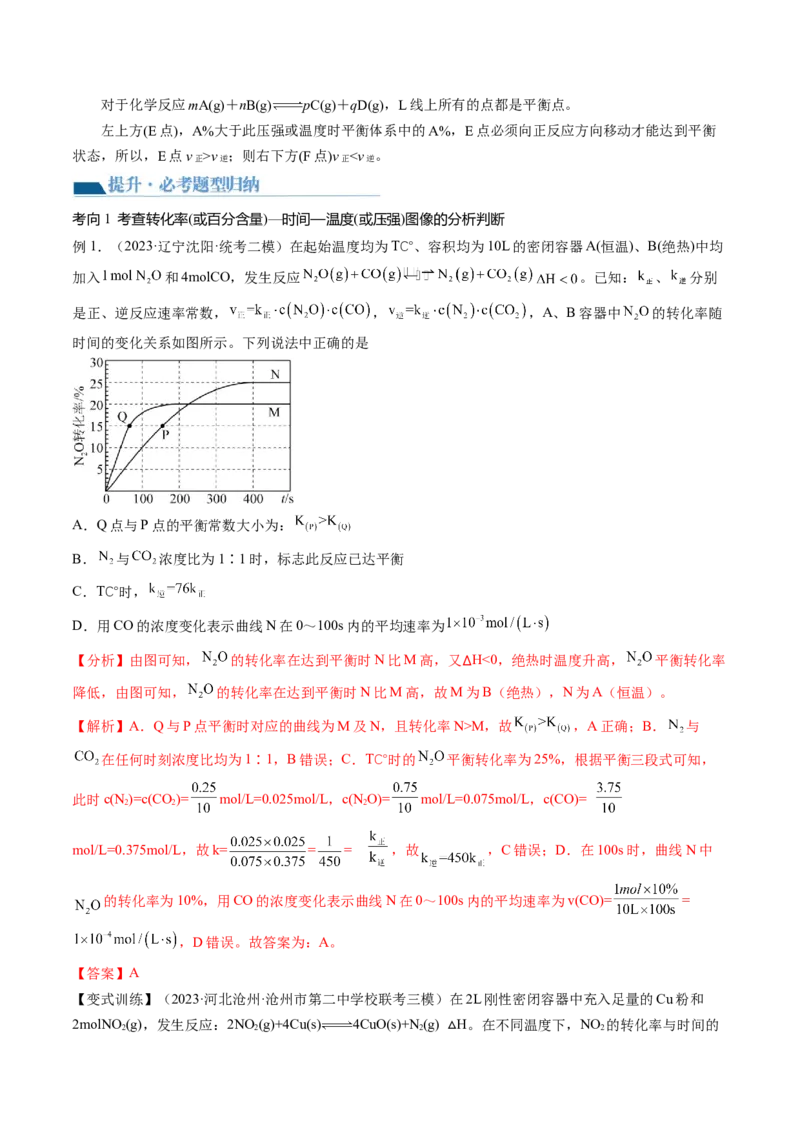 第27讲化学反应速率、平衡图像（讲义）（解析版）_05高考化学_2024年新高考资料_1.2024一轮复习_2024年高考化学一轮复习讲练测（新教材新高考）_第27讲化学反应速率、平衡图像（讲义）