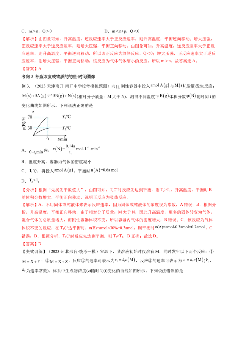 第27讲化学反应速率、平衡图像（讲义）（解析版）_05高考化学_2024年新高考资料_1.2024一轮复习_2024年高考化学一轮复习讲练测（新教材新高考）_第27讲化学反应速率、平衡图像（讲义）