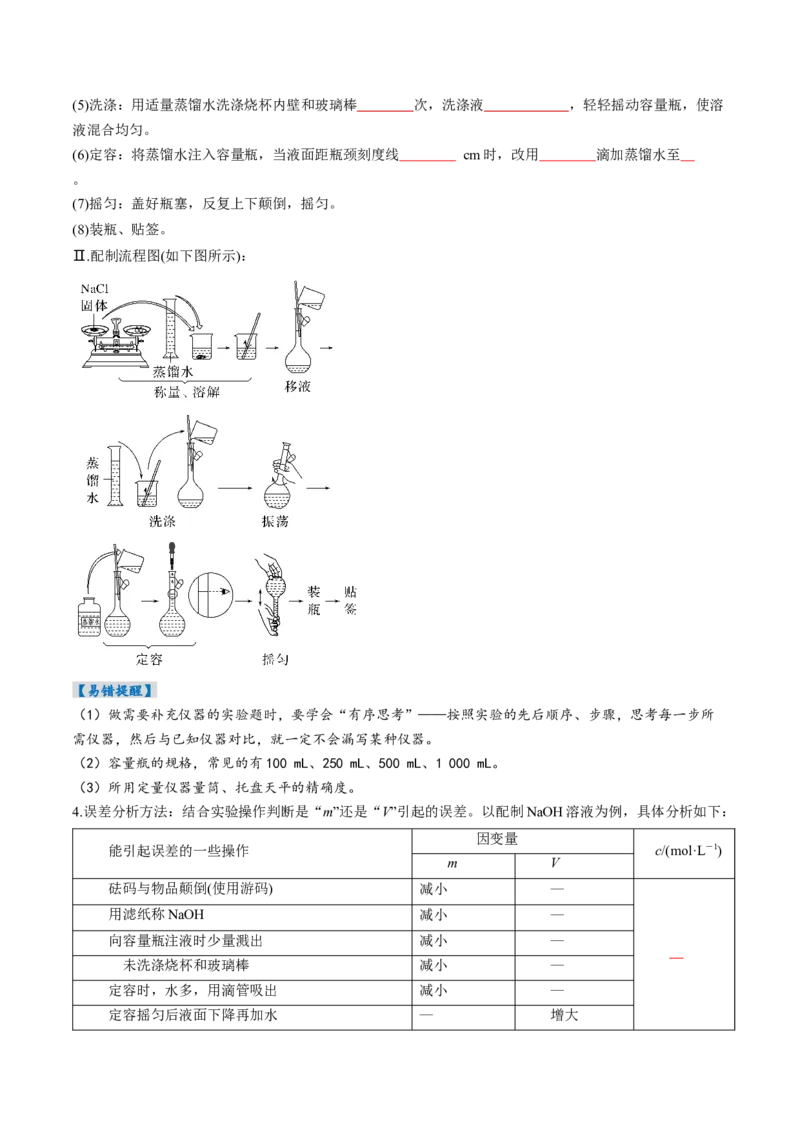 考点07物质的量浓度（核心考点精讲精练）-备战2025年高考化学一轮复习考点帮（新高考通用）（原卷版）_05高考化学_2025年新高考资料_一轮复习_备战2025年高考化学一轮复习考点帮