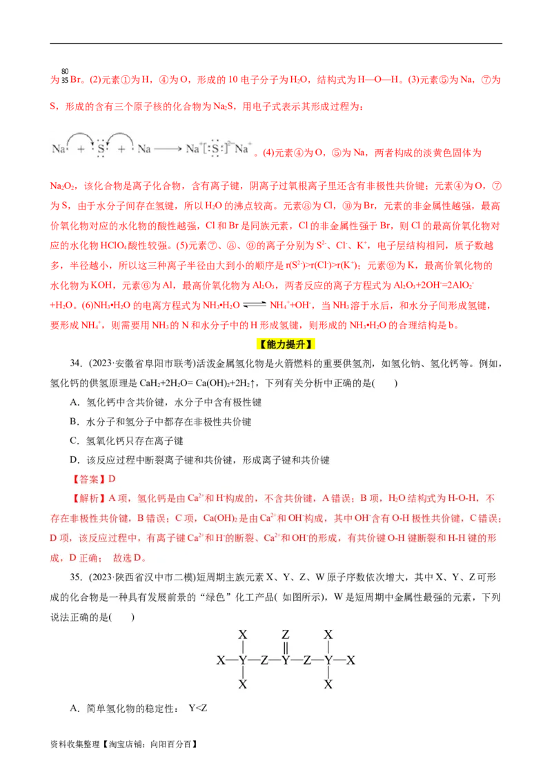 考点08微粒间相互作用力(好题冲关)(解析版)_05高考化学_通用版（老高考）复习资料_2024年复习资料_完备战2024年高考化学一轮复习考点帮（全国通用）