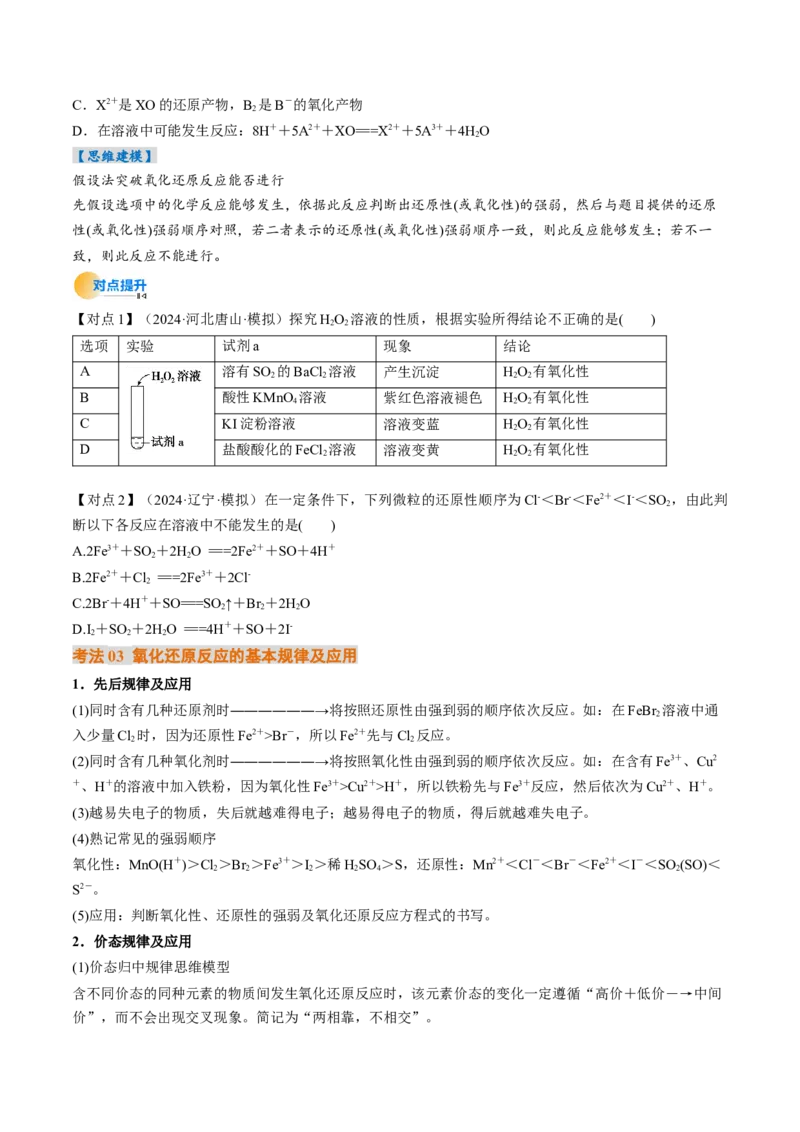 考点04氧化还原反应的基本概念和规律（核心考点精讲精练）-备战2025年高考化学一轮复习考点帮（新高考通用）（原卷版）_05高考化学_2025年新高考资料_一轮复习