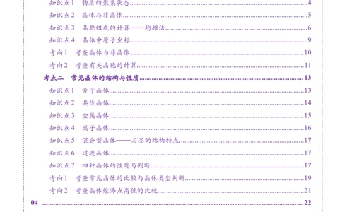 第04讲晶体结构与性质（讲义）（原卷版）_05高考化学_2025年新高考资料_一轮复习_2025年高考化学一轮复习讲练测（新教材新高考）_第五章物质结构与性质元素周期律