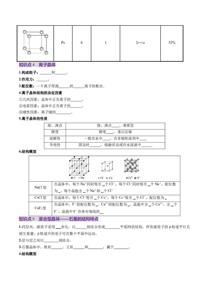 第04讲晶体结构与性质（讲义）（原卷版）_05高考化学_2025年新高考资料_一轮复习_2025年高考化学一轮复习讲练测（新教材新高考）_第五章物质结构与性质元素周期律