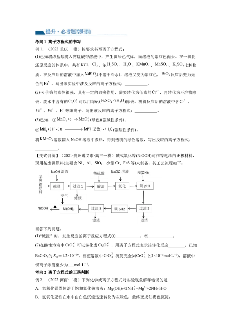 第05讲离子反应离子方程式（讲义）（原卷版）_05高考化学_新高考复习资料_2024年新高考资料_一轮复习资料_完2024年高考化学一轮复习讲练测(课件+讲义+练习)（新高考）_讲义+练习