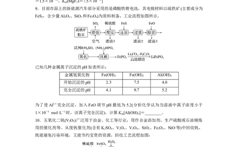第1部分专题突破专题17　电离常数、水解常数、溶度积常数的应用_05高考化学_新高考复习资料_2023年新高考资料_二轮复习_2023年高考化学二轮复习讲义+课件（新高考版）_学生版
