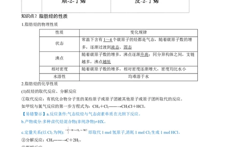 第37讲烃（讲义）（解析版）_05高考化学_新高考复习资料_2024年新高考资料_一轮复习资料_完2024年高考化学一轮复习讲练测(课件+讲义+练习)（新高考）_讲义+练习_第37讲烃（讲义）