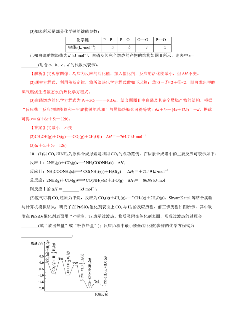 第15讲化学反应的热效应（练）解析版_05高考化学_新高考复习资料_2022年新高考资料_2022年高考化学一轮复习讲练测（新教材新高考）