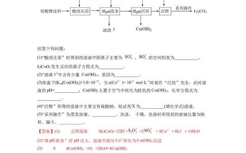 第19练化学工艺流程题（解析版）_05高考化学_2024年新高考资料_2.2024二轮复习_2023年暑假分层作业高二化学（2024届一轮复习通用）