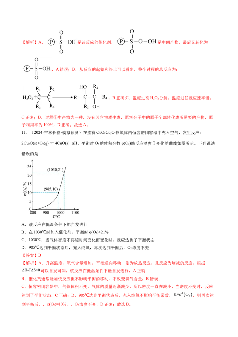 第04讲化学反应的方向、化学反应的调控（练习）（解析版）_05高考化学_2025年新高考资料_一轮复习_2025年高考化学一轮复习讲练测（新教材新高考）_第七章化学反应速率与化学平衡