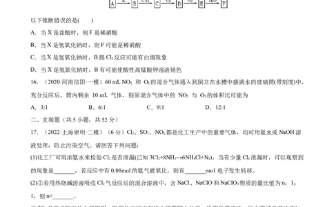 第四章非金属及其化合物（测）-2023年高考化学一轮复习讲练测（全国通用）（原卷版）_05高考化学_通用版（老高考）复习资料_2023年复习资料_一轮复习