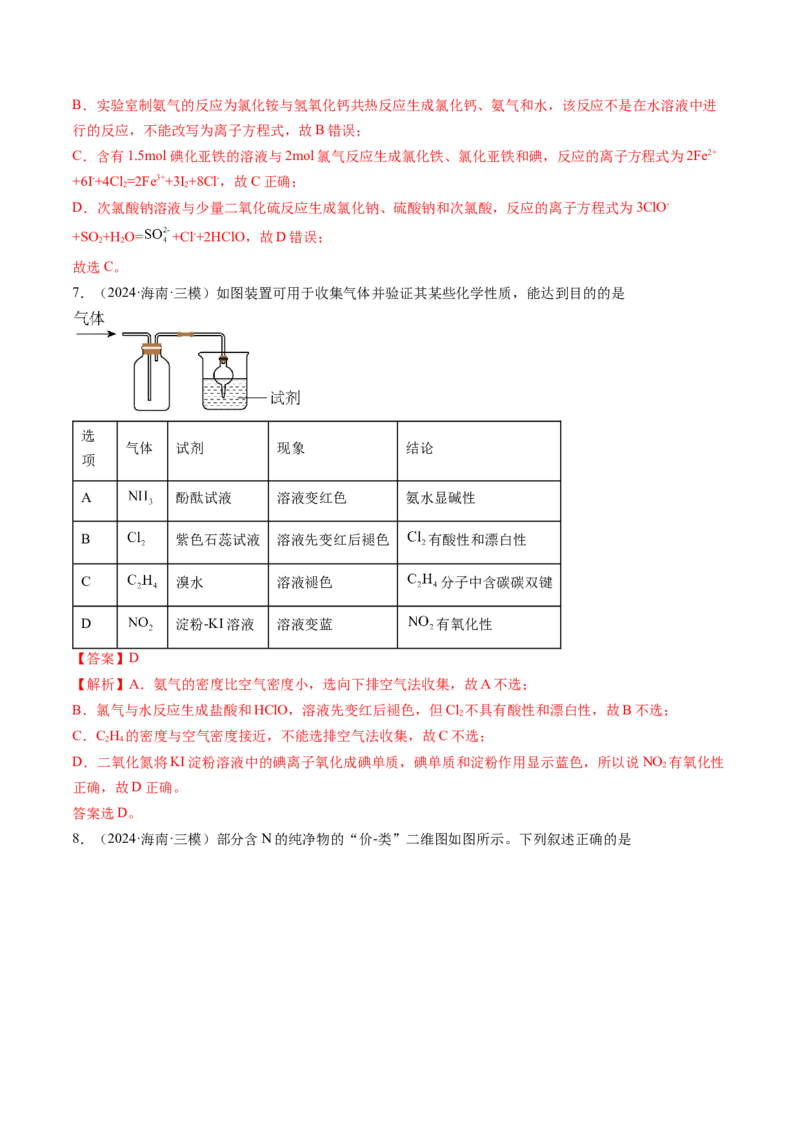 考点15氮及其化合物（核心考点精讲精练）-备战2025年高考化学一轮复习考点帮（新高考通用）（解析版）_05高考化学_2025年新高考资料_一轮复习_备战2025年高考化学一轮复习考点帮