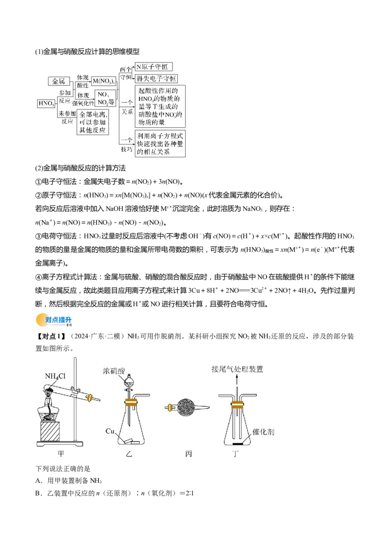 考点15氮及其化合物（核心考点精讲精练）-备战2025年高考化学一轮复习考点帮（新高考通用）（解析版）_05高考化学_2025年新高考资料_一轮复习_备战2025年高考化学一轮复习考点帮