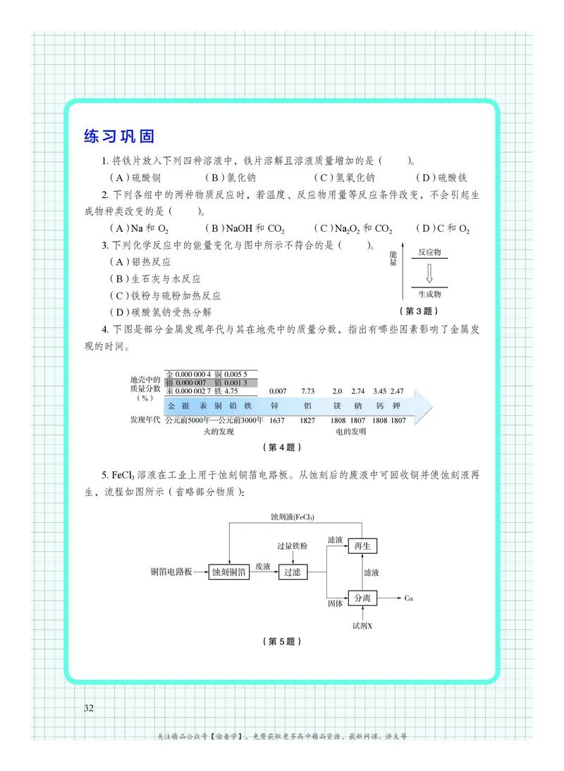 普通高中教科书&middot;化学必修第二册(1)_高中全套电子教材及答案。_01高中电子教材全套_化学_沪科技版_高中年级_必修第二册
