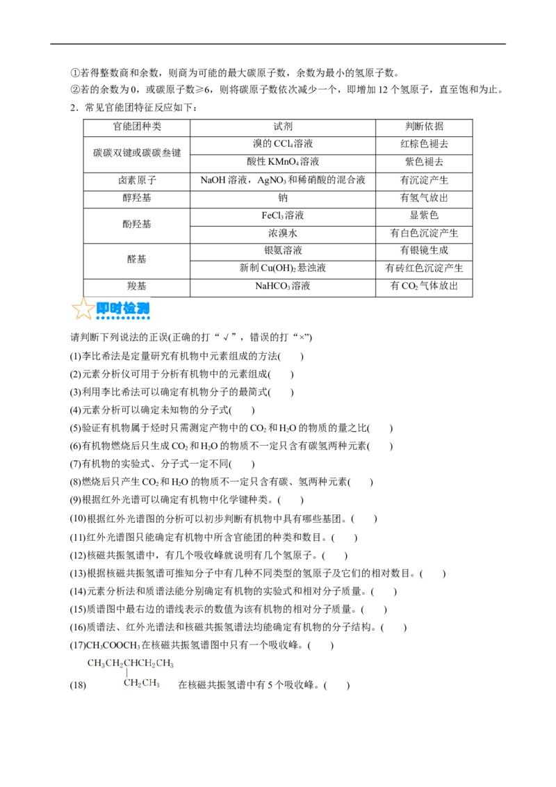 考点31研究有机化合物的一般方法(核心考点精讲精练)_05高考化学_通用版（老高考）复习资料_2024年复习资料_完备战2024年高考化学一轮复习考点帮（全国通用）