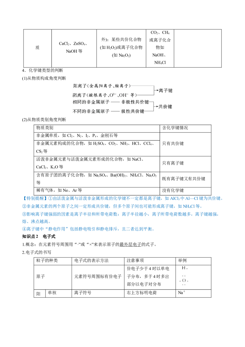 第18讲化学键（讲义）（原卷版）_05高考化学_2024年新高考资料_1.2024一轮复习_2024年高考化学一轮复习讲练测（新教材新高考）