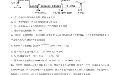 第07讲钠及其重要化合物（精练）-2022年一轮复习讲练测（原卷版）_05高考化学_新高考复习资料_2022年新高考资料_2022年高考化学一轮复习讲练测