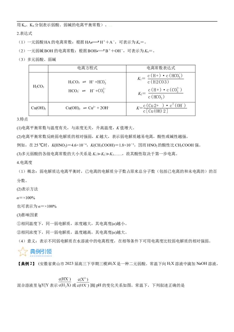 考点1电离平衡（核心考点精讲精练（原卷版）_05高考化学_新高考复习资料_2024年新高考资料_一轮复习资料_完备战2024年高考化学一轮复习考点帮（新高考专用）