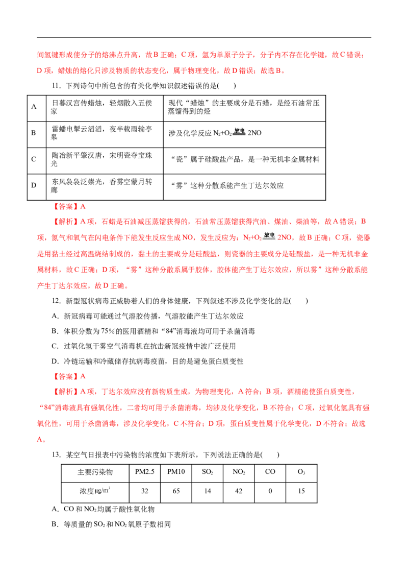 考点1物质的分类和转化（解析版）_05高考化学_通用版（老高考）复习资料_2023年复习资料_一轮复习_备战2023年高考化学一轮复习考点帮（全国通用）