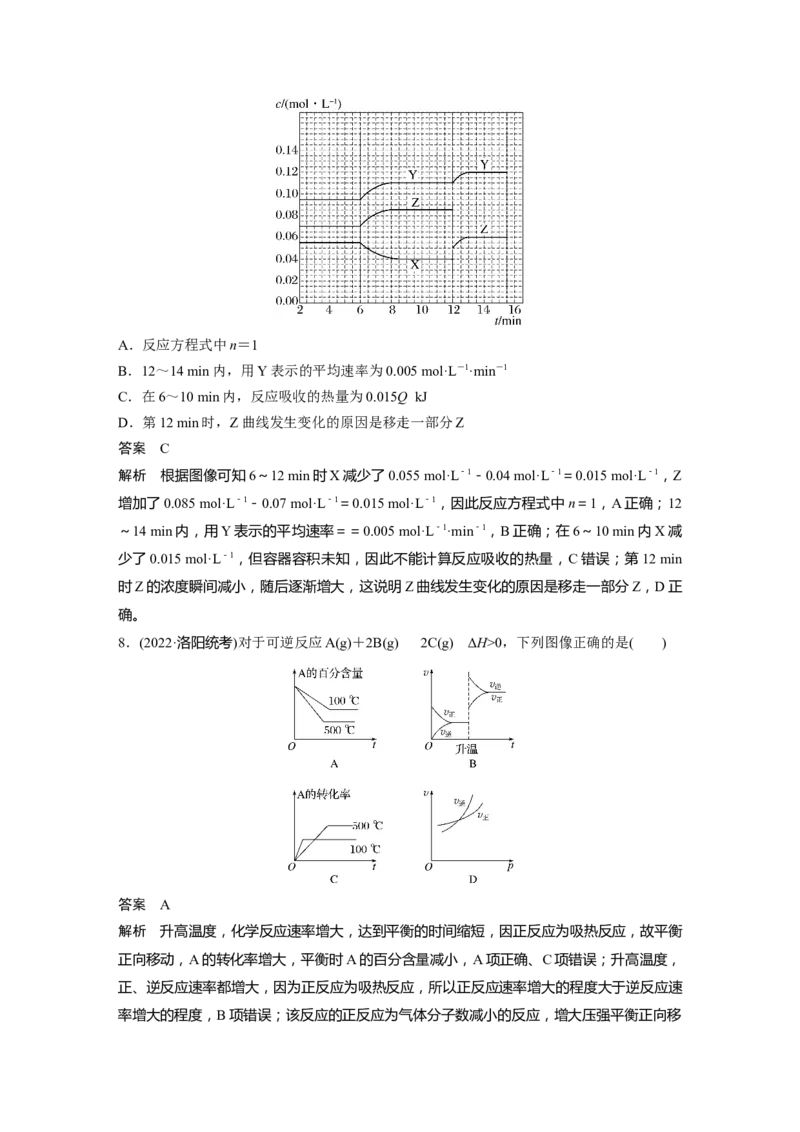 第7章第44讲　化学反应速率、平衡的常规图像---2023年高考化学一轮复习（新高考）_05高考化学_新高考复习资料_2023年新高考资料_一轮复习_2023年新高考大一轮复习讲义