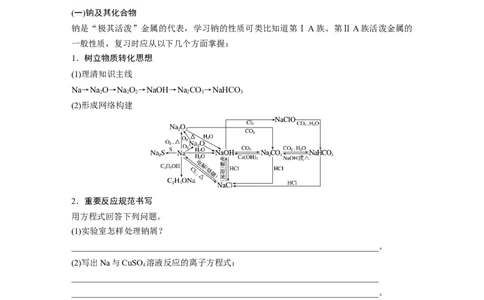 第1部分专题突破　专题8　常见无机物性质的转化_05高考化学_通用版（老高考）复习资料_2023年复习资料_二轮复习_2023年高考化学二轮复习讲义+课件（全国版）_学生版
