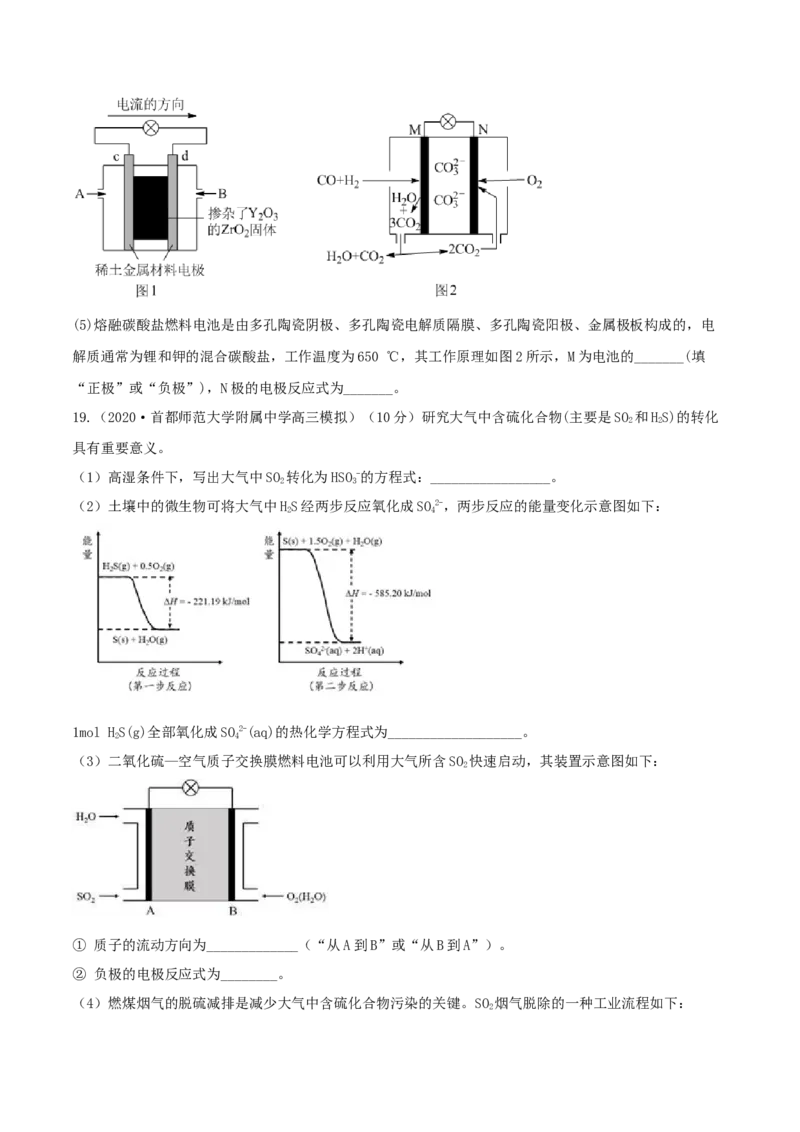 第六章能力提升检测卷（精练）-2022年一轮复习讲练测（原卷版）_05高考化学_新高考复习资料_2022年新高考资料_2022年高考化学一轮复习讲练测