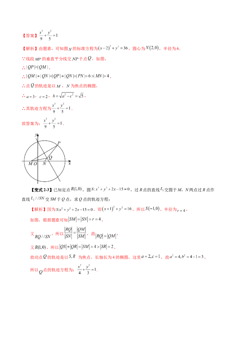 重难点突破05求曲线的轨迹方程（十一大题型）（解析版）_2.2025数学总复习_2025年新高考资料_一轮复习_2025年高考数学一轮复习讲练测（新教材新高考，含2024高考真题）