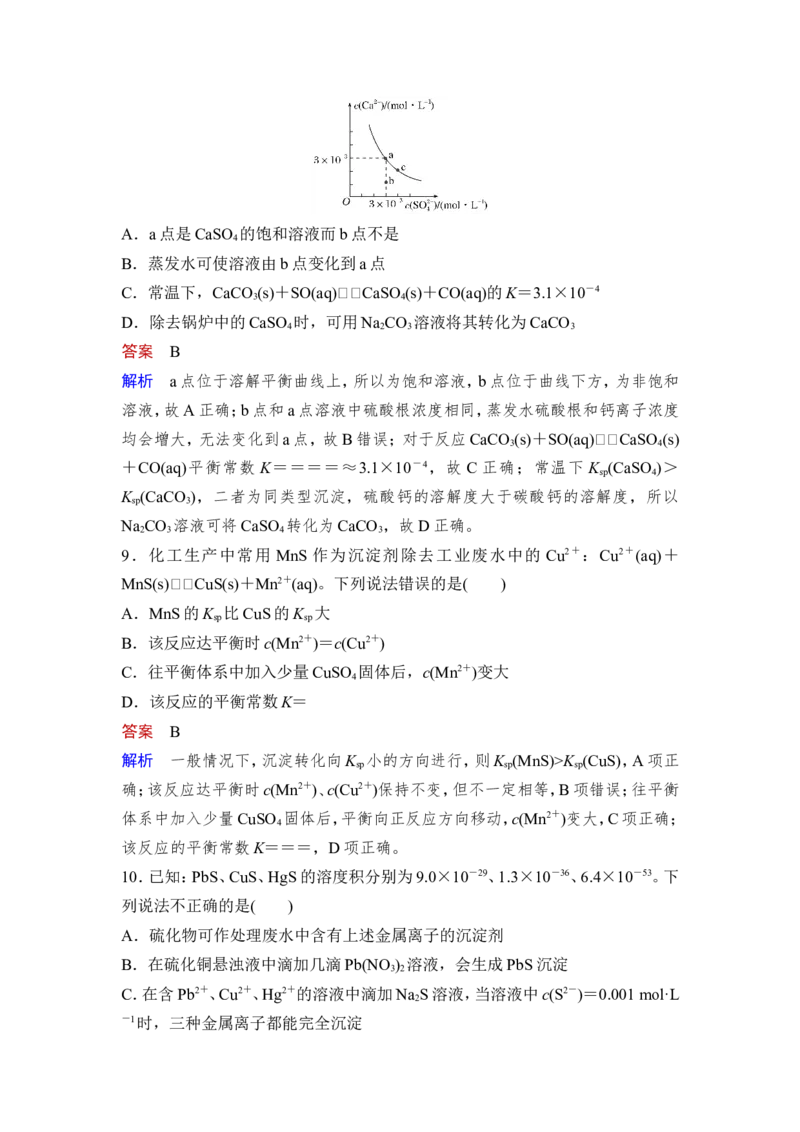 第4讲　沉淀溶解平衡_05高考化学_新高考复习资料_2023年新高考资料_一轮复习_2023年新高考大一轮复习讲义_2023年高考化学一轮复习讲义（新高考）_赠补充习题