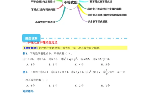 第十一章不等式与不等式组（单元重难点题型归纳与训练）（原卷版）_初中数学_七年级数学下册（人教版）_分层作业