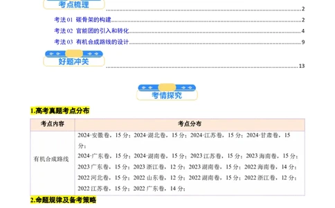 考点38有机合成（核心考点精讲精练）-备战2025年高考化学一轮复习考点帮（新高考通用）（解析版）_05高考化学_2025年新高考资料_一轮复习_备战2025年高考化学一轮复习考点帮