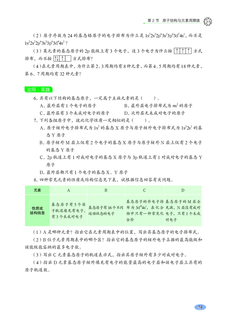普通高中教科书&middot;化学选择性必修2物质结构与性质_高中全套电子教材及答案。_01高中电子教材全套_化学_鲁科版_高中年级_选择性必修2物质结构与性质