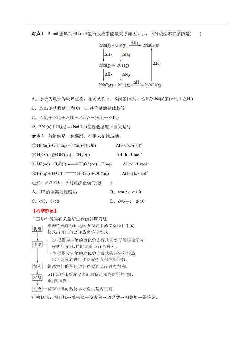 考点17化学反应的热效应（原卷版）_05高考化学_通用版（老高考）复习资料_2023年复习资料_一轮复习_备战2023年高考化学一轮复习考点帮（全国通用）
