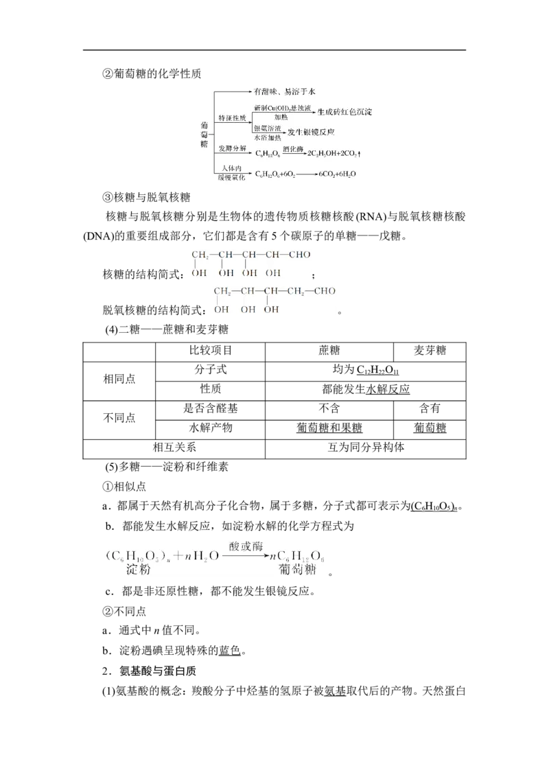 第4讲　生物大分子　合成高分子_05高考化学_通用版（老高考）复习资料_2023年复习资料_一轮复习_2023年高考化学一轮复习讲义+课件（全国版）_2023年高考化学一轮复习讲义（全国版）