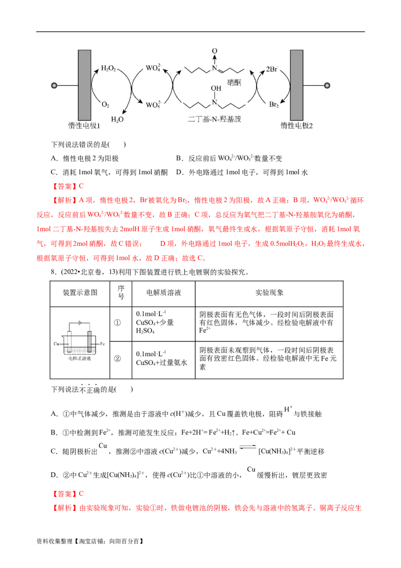 考点19电解池(核心考点精讲精练)_05高考化学_通用版（老高考）复习资料_2024年复习资料_完备战2024年高考化学一轮复习考点帮（全国通用）