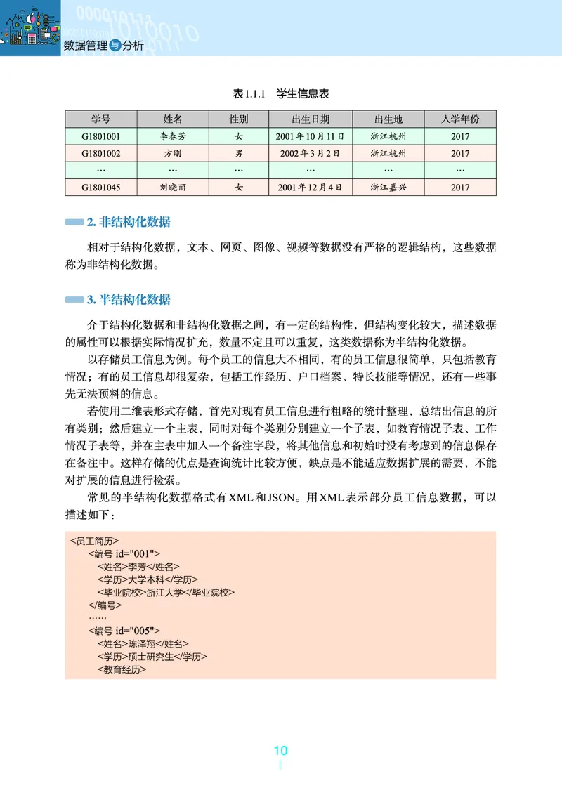 普通高中教科书&middot;信息技术选择性必修3数据管理与分析(1)_高中全套电子教材及答案。_01高中电子教材全套_信息技术_浙教版_高中年级_选择性必修3数据管理与分析