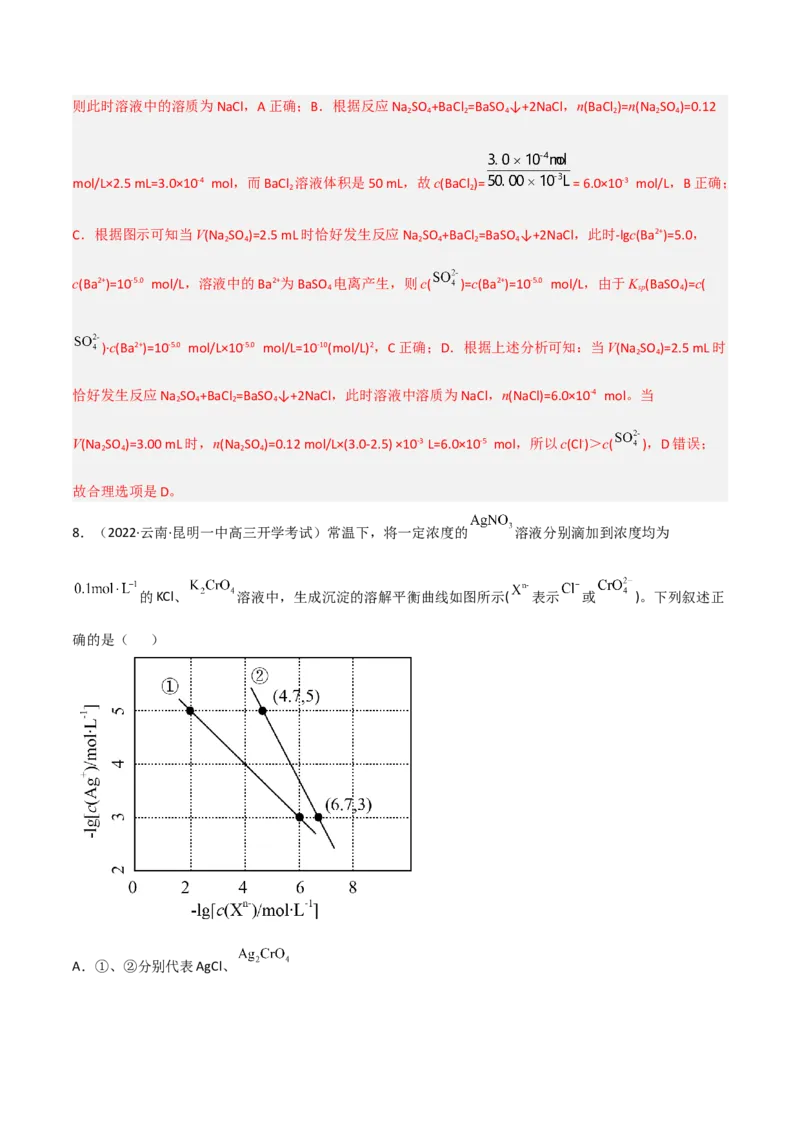 高频考点34难溶电解质的沉淀溶解平衡-2023年高考化学二轮复习高频考点51练（解析版）_05高考化学_新高考复习资料_2023年新高考资料_二轮复习
